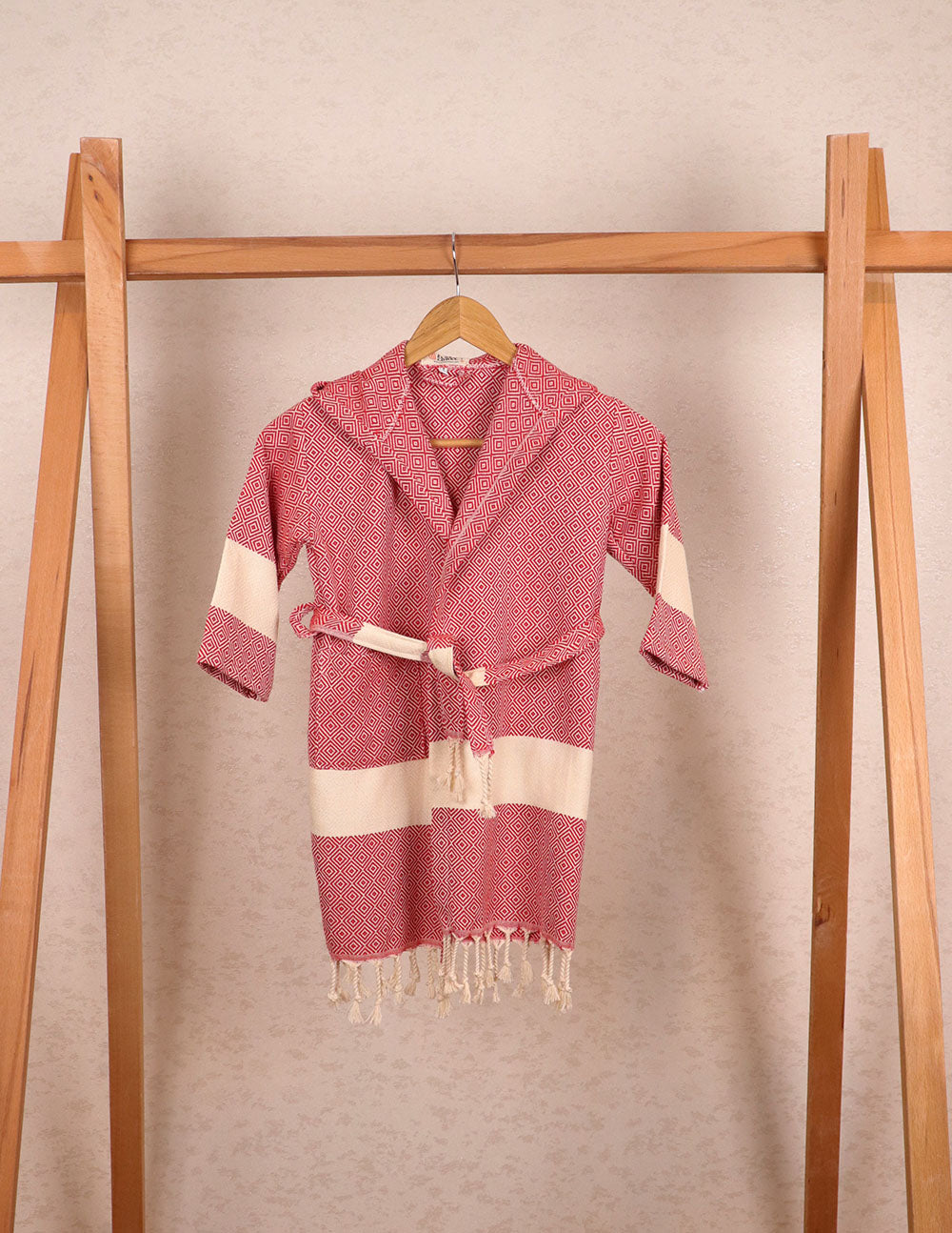 Red & White Baby Robe